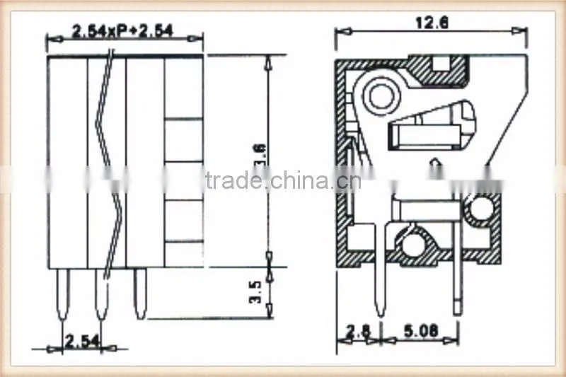 Video Device 2.54MM Screwless Terminal Connectors Blocks
