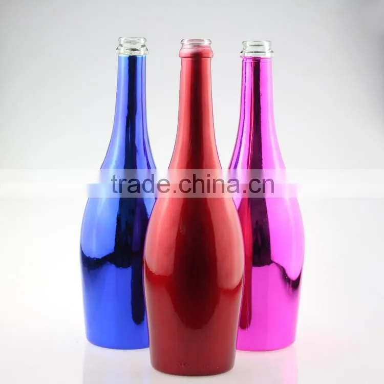 Be sought after champagne frosted bottles brand brandy bottles 600ml spary black bottle cork