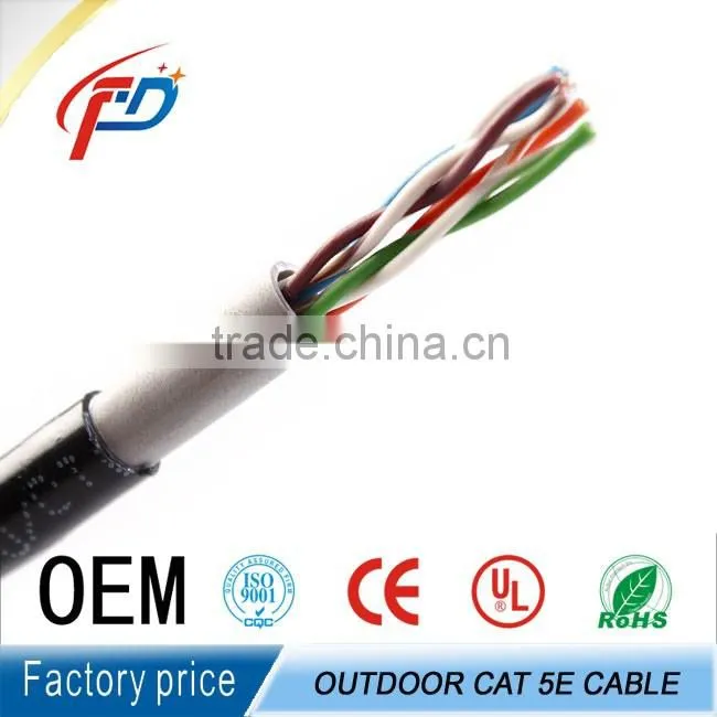 1000ft rj45 outdoor lan cable cat 5e 4pairs 24 /26 awg