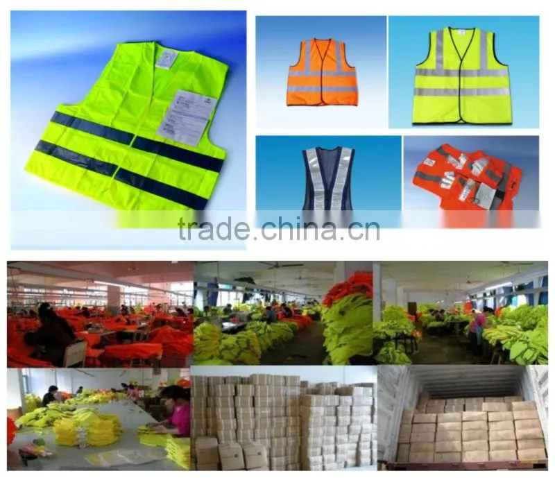 Yellow or orange warning vest meet CE, ENISO20471