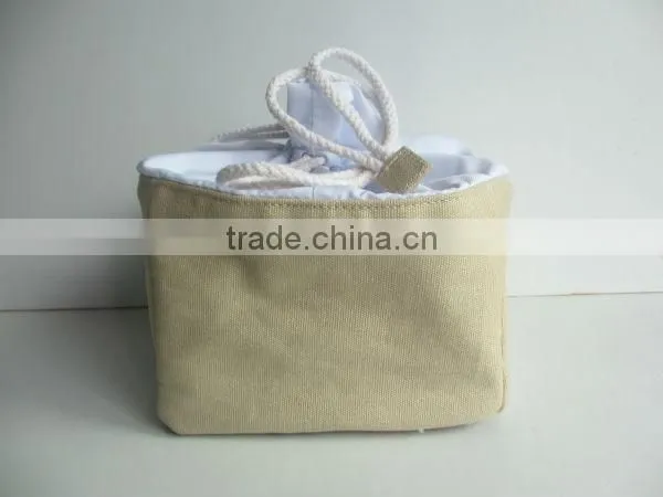 12oz cotton canvasdrawstring cosmetic bag