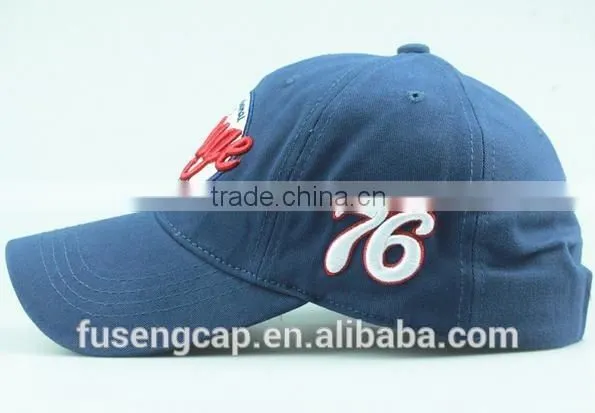 Custom Design plain embroidery cotton 6 panel custom baseball cap