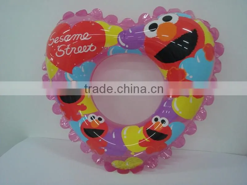 Lovely inflatable swimming pool air tube ring for toddler with high quality