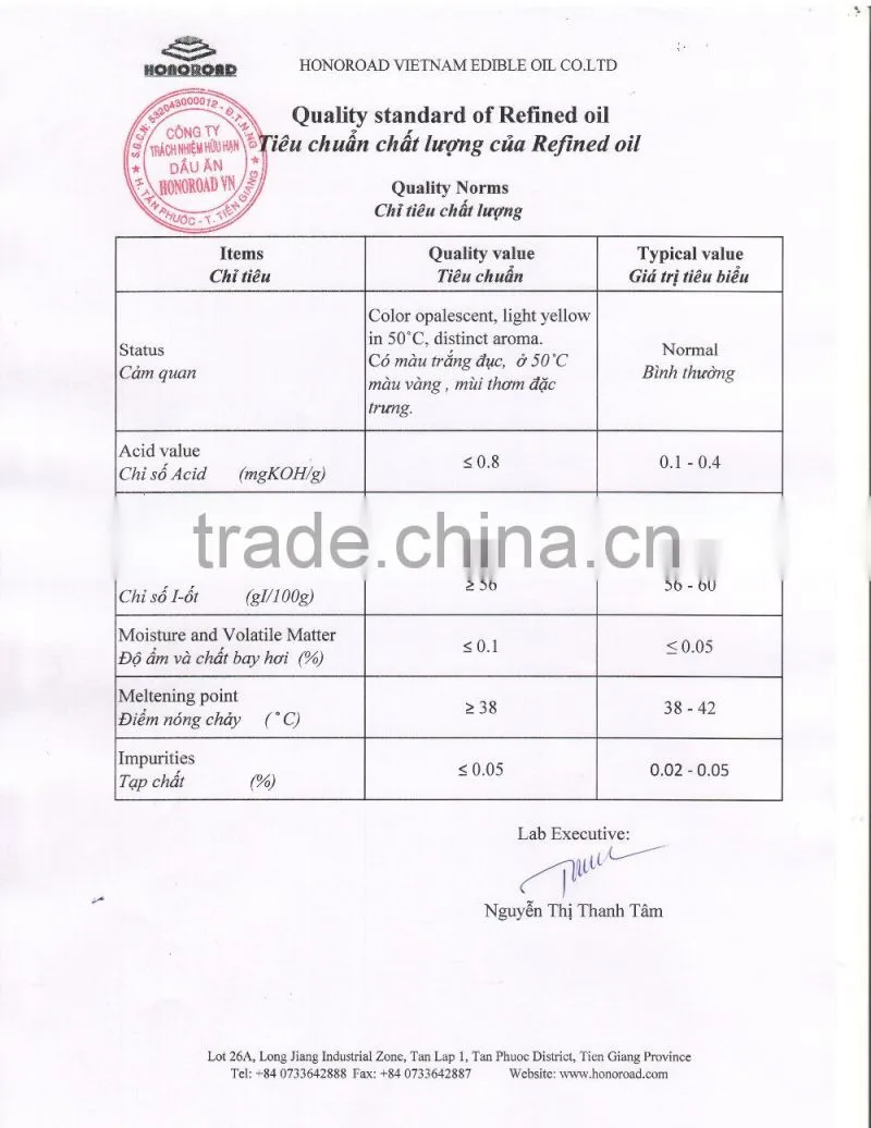 100% REFINED FISH OIL FOR BULK
