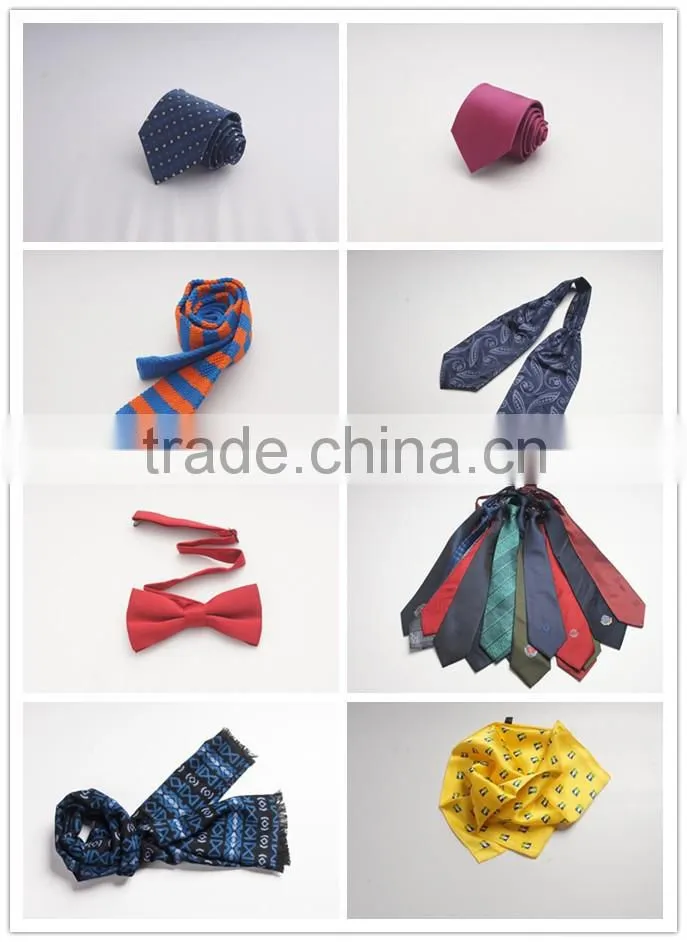 2016 hot selling navy blue striped mens silk ties with custom logo