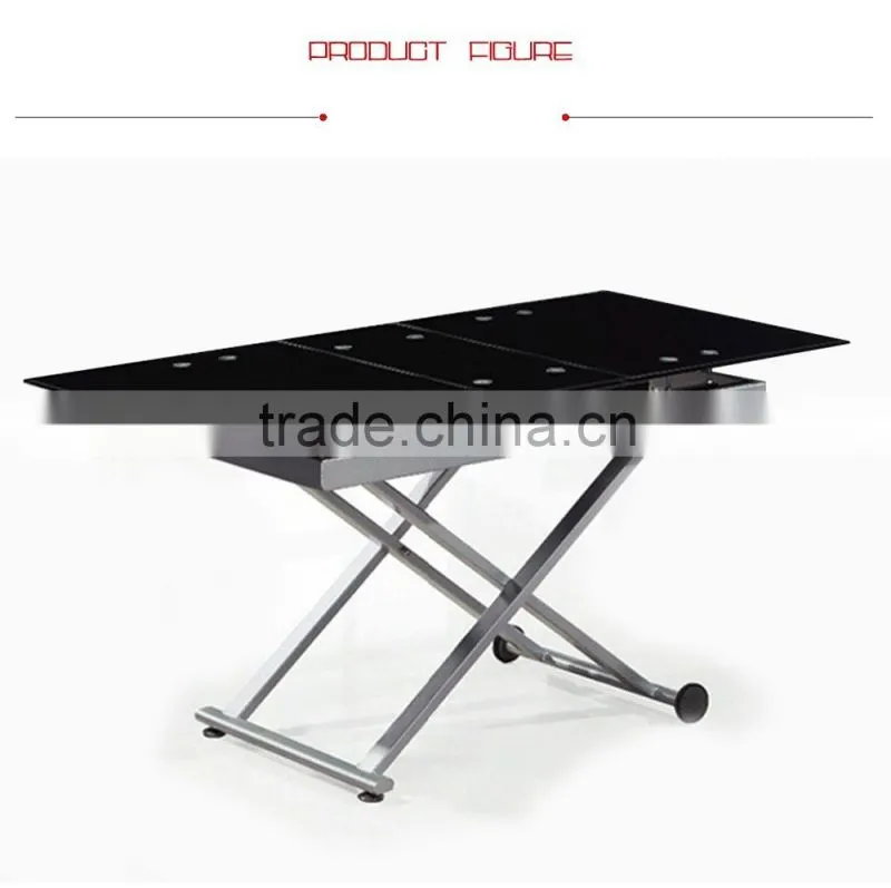 Extension Glass Dining Table With Folding Design