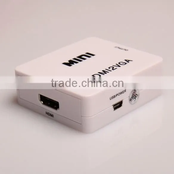 HDMI to VGA cable adpater HDMi to VGA with audio converter for HDMI device to VGA monitor