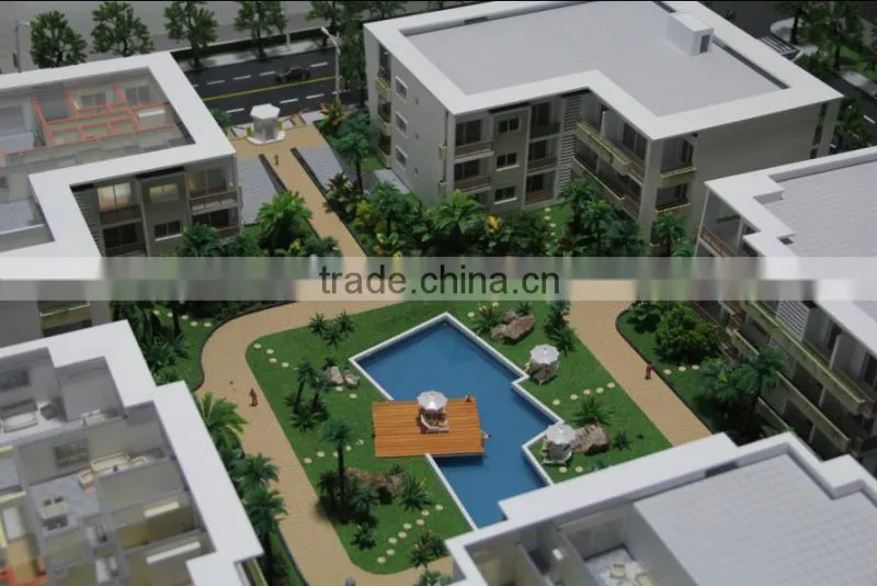 3d building model maker with light systerm /house scale model making
