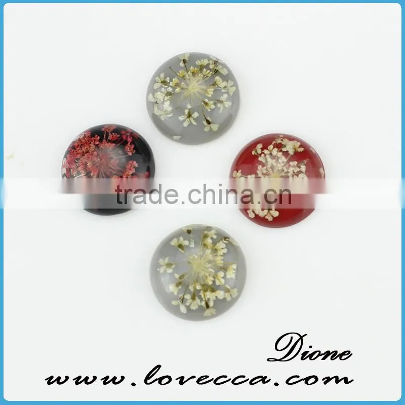 Resin cabochons jewelry dried flowers preserved flowers, pressed leaf resin cabochons, preserved flowers resin cabochon