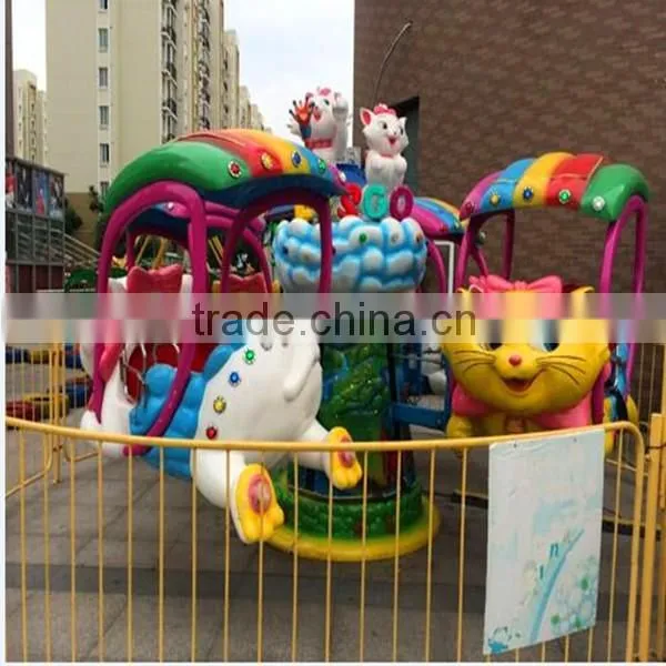 High quality !!! Amusement Park cartoon ride lucky cat theme park kiddie equipment