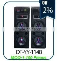15 inch professional wireless microphone active portable trolley speaker