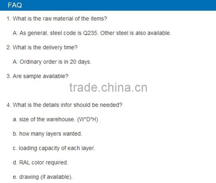 Wood Furniture Industry Storage System Drive in Racking
