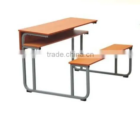 Cheep Detachable 2-person desk & chair school furniture A-130