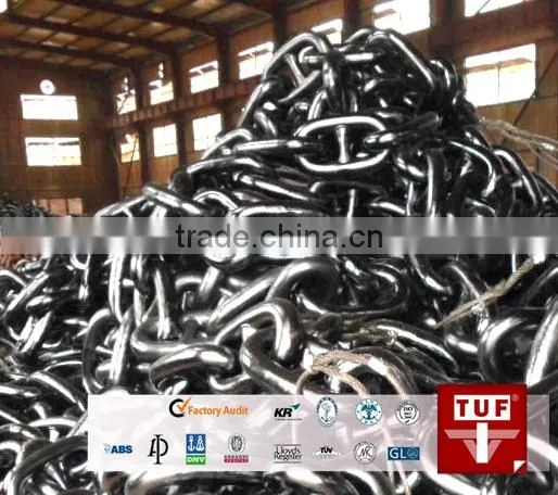 used U2, U3 Black Stud Link Anchor Chain