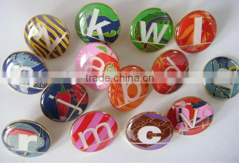 custom metal epoxy resin pin badge,doming lapel pin