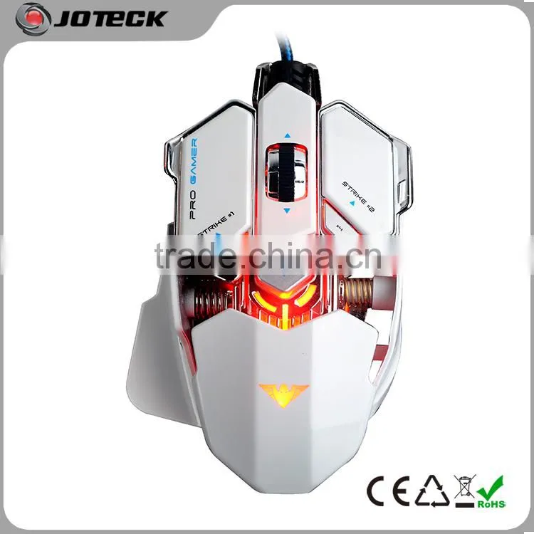 Big size illuminated programmable metal computer mouse for gamer