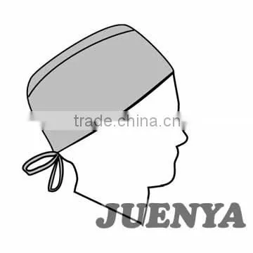 100% Guarantee tie back single layer Surgical Disposable Scrub Doctor Hat