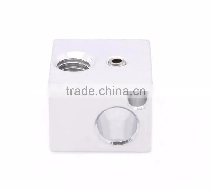 3D printer accessories E3D V5 all metal heating block of hot end black aluminum oxidation process 16 x 16 x 12mm