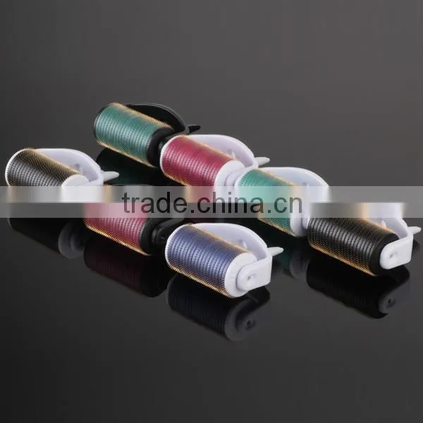 2014 low price 1200 needles titanium derma roller with replacable tips