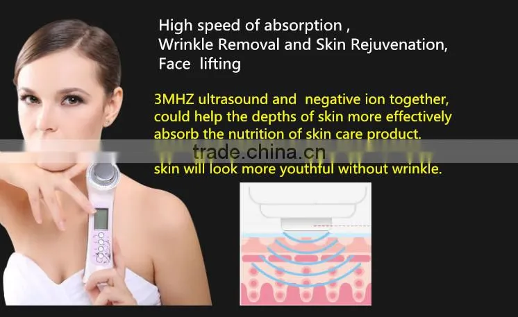 YALO 5 in 1 skin renewal ultrasound photon ion vibrating beauty machine