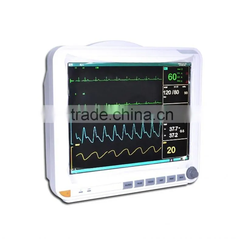 Quality Medical Machine Medical Device Large Portable Multi-Parameter Touch Screen Patient Monitor ETCO2 Printer-RPM-9000E