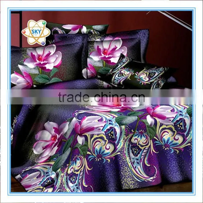 3D disperse printing bedding sheet sets flower design