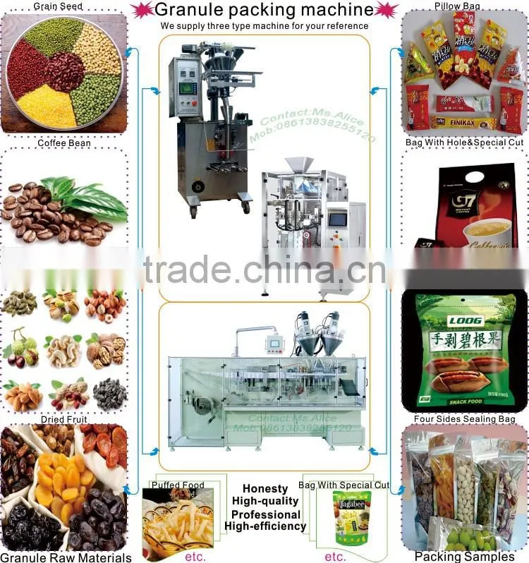 Food Packing Machine sugar coffee seed granule Sachet Automatic Granular Packing Machine