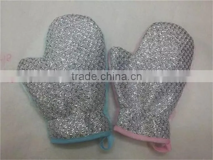 Wood fiber cleaning cloth Kitchen dishwashing gloves oil resistant gloves