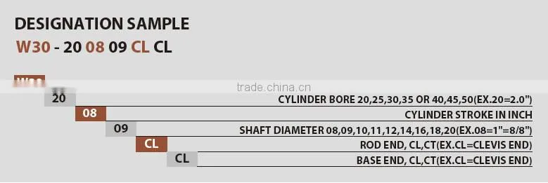 3000PSI welded heavy duty hydraulic cylinder for tractor loader