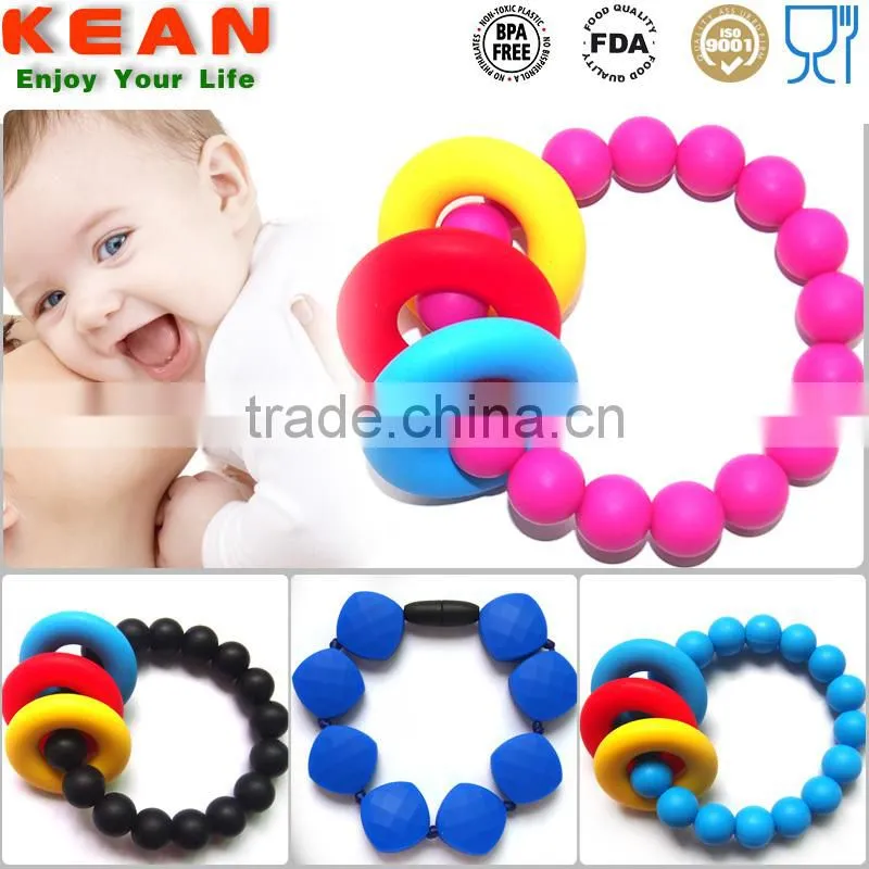 2017 New design FDA food grade silicone baby teething toys boutique