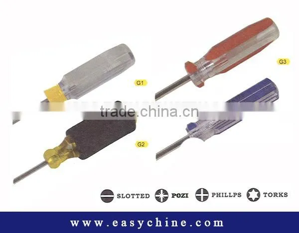 High Quality 45 Carbon Steel Crv Slotted Plastic Handle Screwdriver