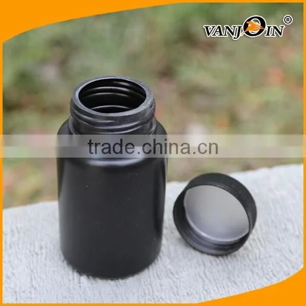 Child Resistant Black Vitamin Capsules Bottles