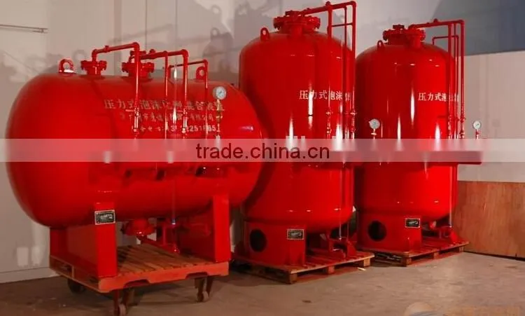 Fire fighting foam bladder tank for foam fire system
