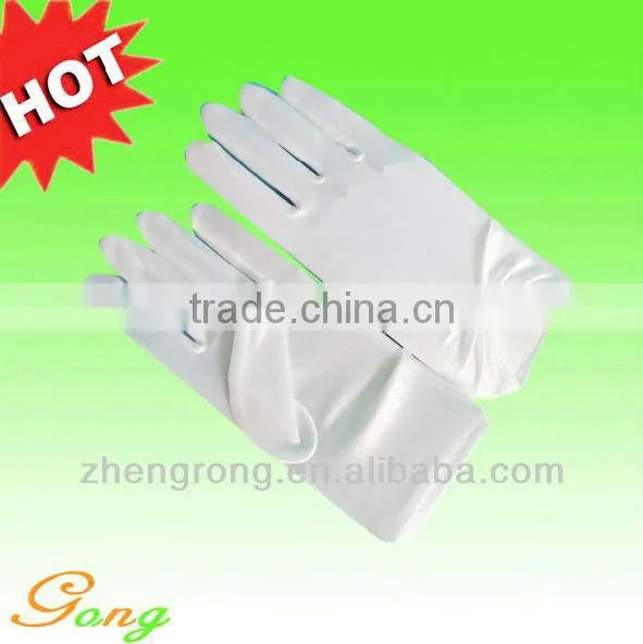Fashion Wedding Blue Satin Gloves