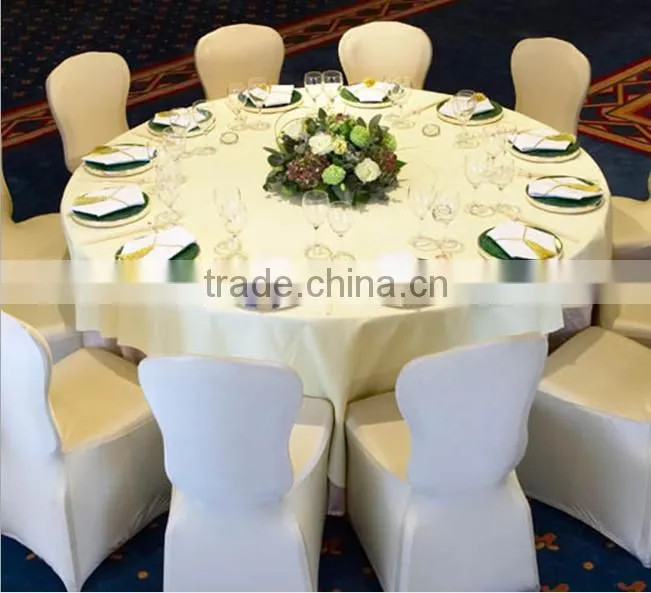 white polyester table cloth for wedding or hotle use