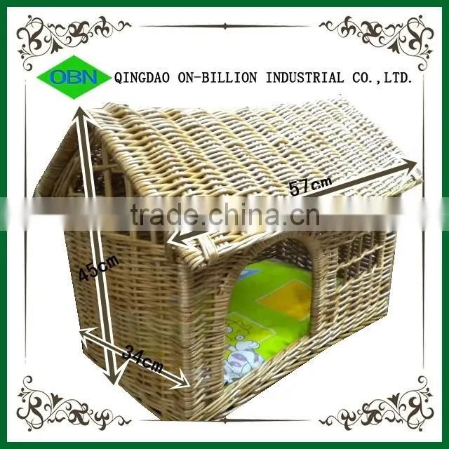 High quality wicker pet bed decorative rattan pet house