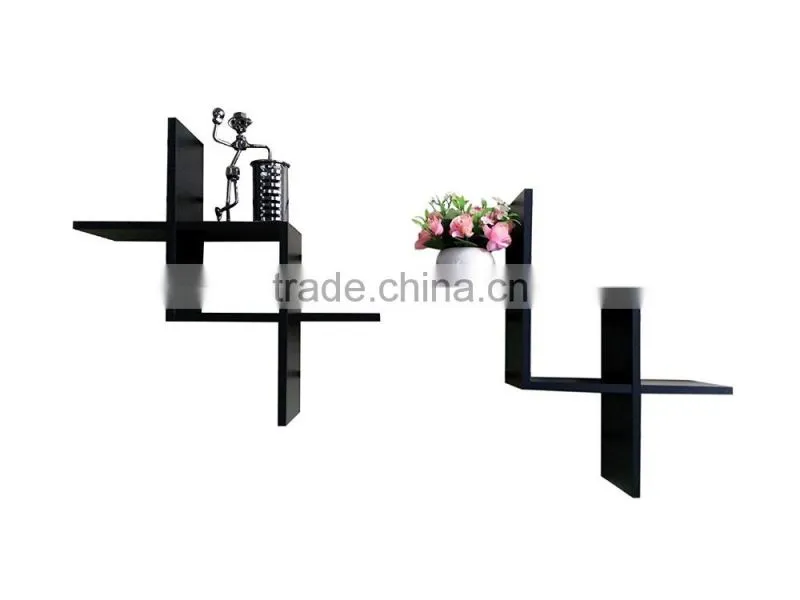 Factory direct wholesale living room decorative wooden wall shelf , floating shelf