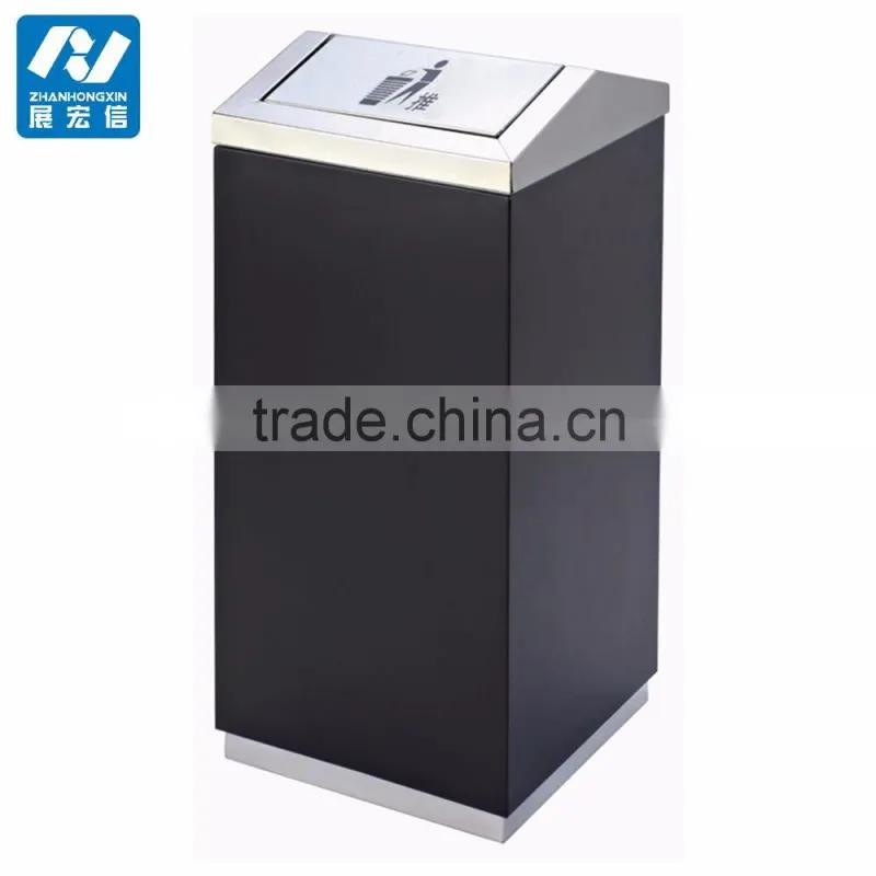 Shopping mall stainless steel litter bin