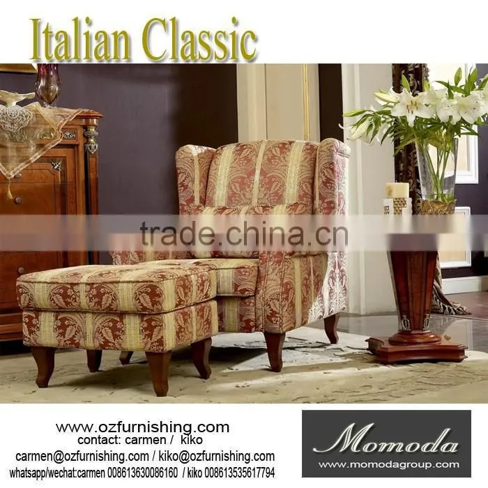 YB29 Antique Classic italian antique hand carved chair golf leaf European leisure chair