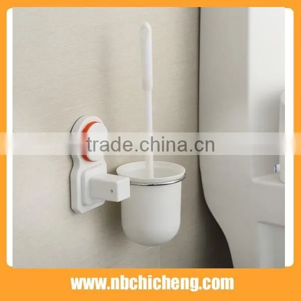 High quality wall mounted toilet brush set plastic toilet brush holder