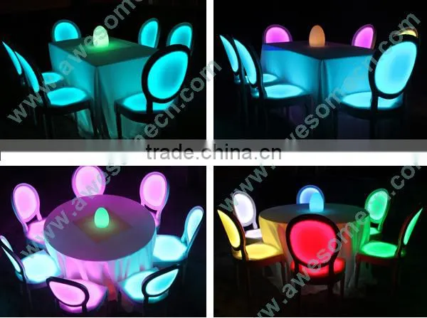 dubai wood led furniture for white wedding (CH004)