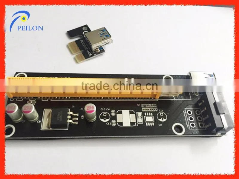 4PIN PCI-E Molex Risers with Power Supply PCIE 1X to 16X +USB 3.0 Extender Cable Sata to IDE for Bitcoin Litecoin Miner