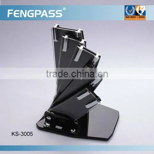 Colorful surface pp universal round knife block(371-389-476)