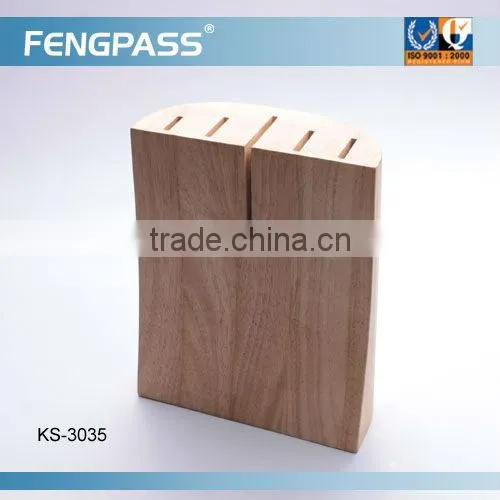 stainless steel kitchen knife set with wooden block (49-259-288)