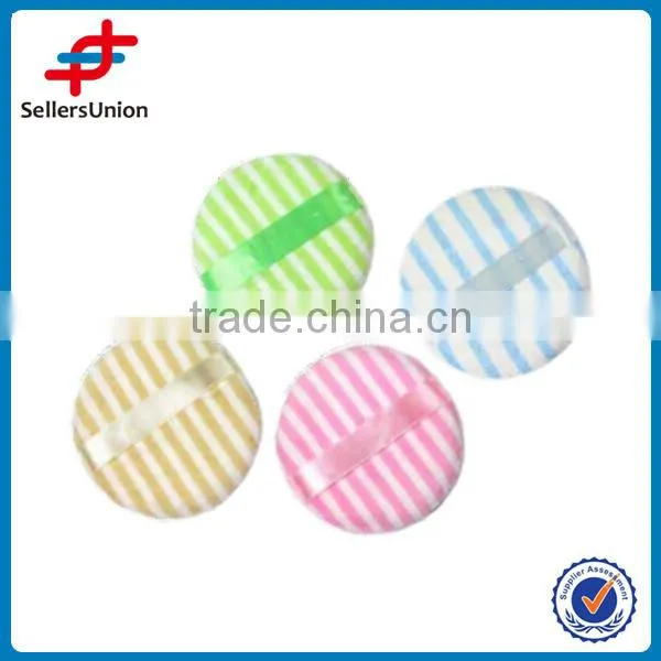 fashion&colorful foundation make up powder puff, cosmetic powder puff with handle