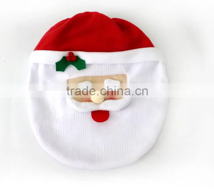 New Best Christmas Santa toilet cover set Lavatory Christmas decoration