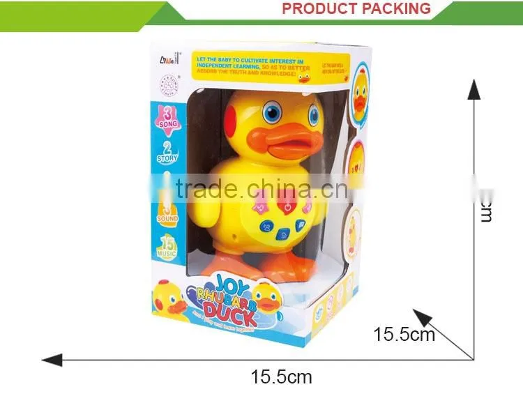 Newest baby intelligent set musical yellow dancing duck toy