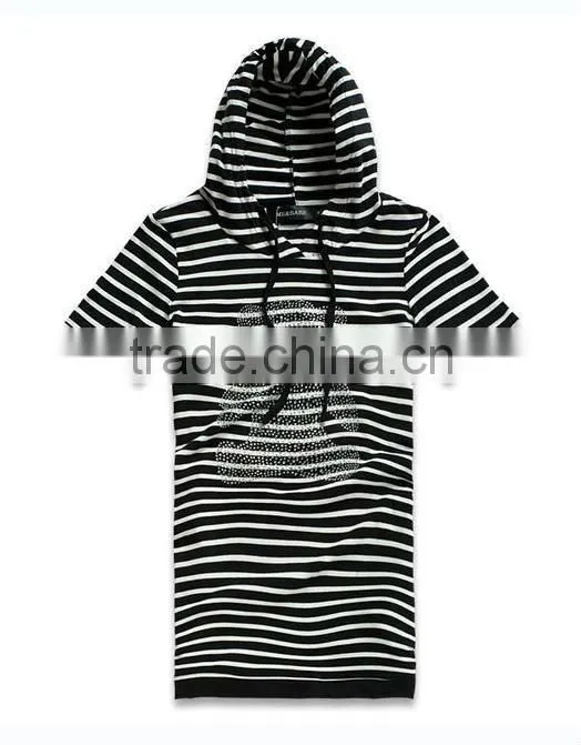 top fashion cute bear pattern sequins women hood t-shirt