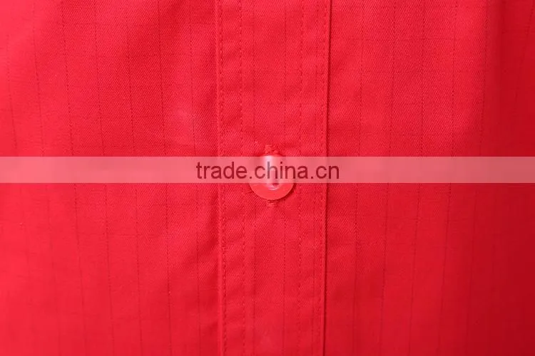 red 100%cotton flame retardant waterproof oil repellent trousers workwear uniform