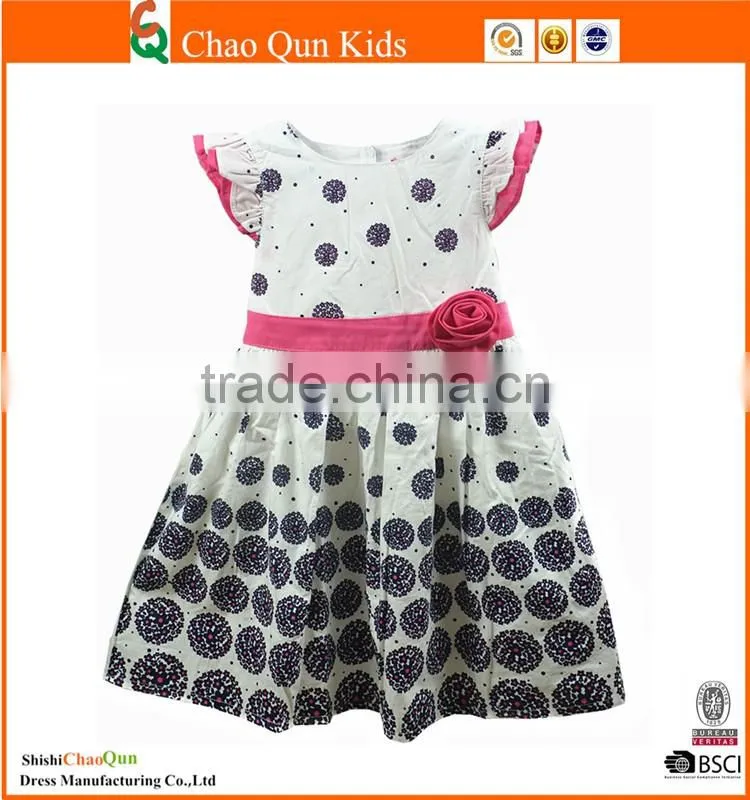 New classic stripes muti-layers summer latest fashion dresses with bow print